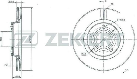 Zekkert BS-5195 - Discofreno autozon.pro