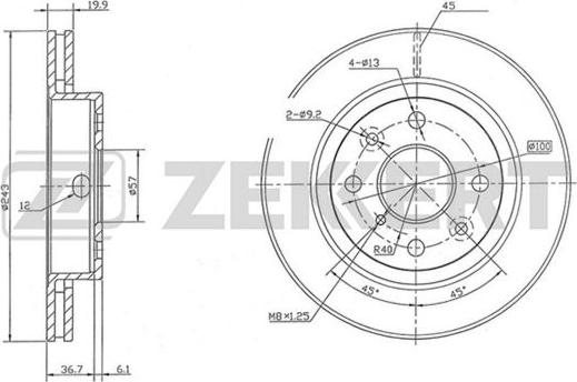 Zekkert BS-5190 - Discofreno autozon.pro