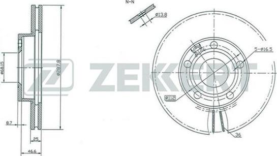 Zekkert BS-5198 - Discofreno autozon.pro