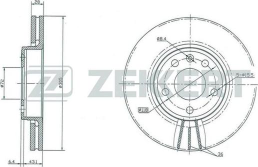 Zekkert BS-5141 - Discofreno autozon.pro