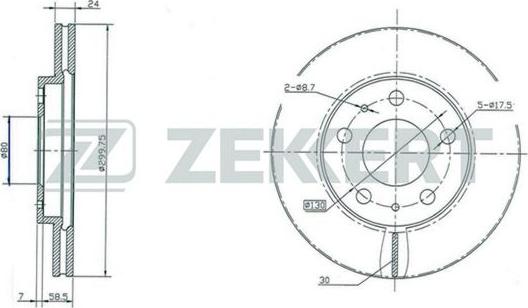 Zekkert BS-5153 - Discofreno autozon.pro