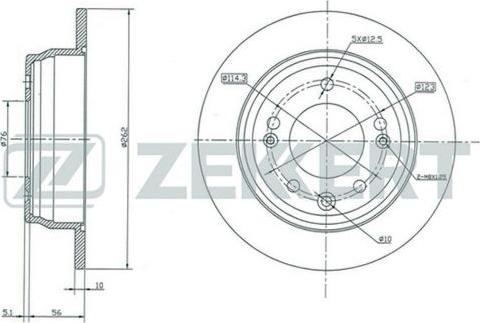 Zekkert BS-5157 - Discofreno autozon.pro