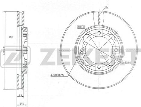 Zekkert BS-5164 - Discofreno autozon.pro