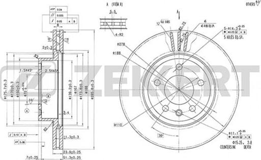 Zekkert BS-5160 - Discofreno autozon.pro