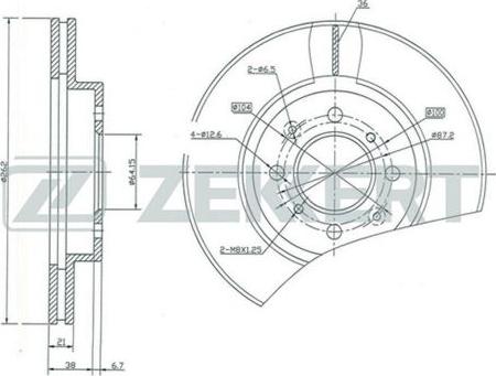 Zekkert BS-5168 - Discofreno autozon.pro