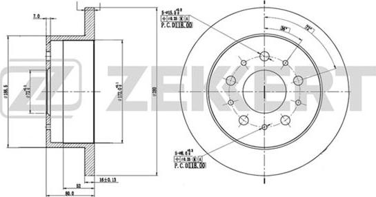 Zekkert BS-5109 - Discofreno autozon.pro