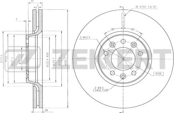 Zekkert BS-5104 - Discofreno autozon.pro