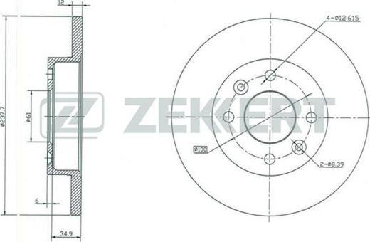 Zekkert BS-5105 - Discofreno autozon.pro