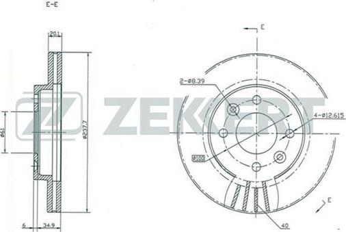 Zekkert BS-5106 - Discofreno autozon.pro