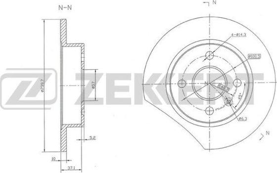 Zekkert BS-5101 - Discofreno autozon.pro