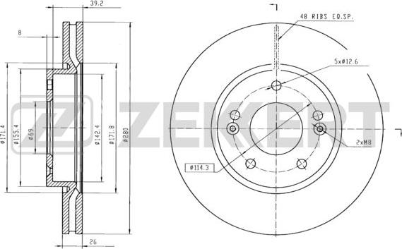 Zekkert BS-5119B - Discofreno autozon.pro