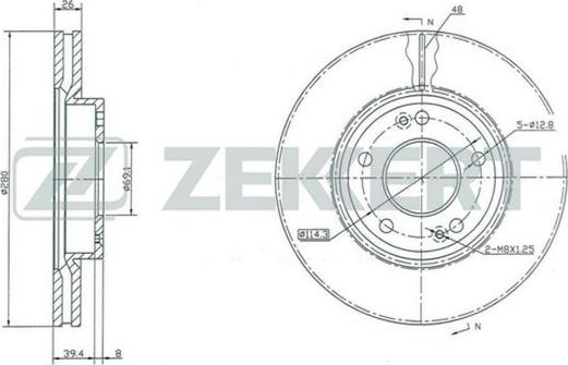 Zekkert BS-5119 - Discofreno autozon.pro