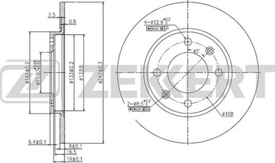 Zekkert BS-5114 - Discofreno autozon.pro