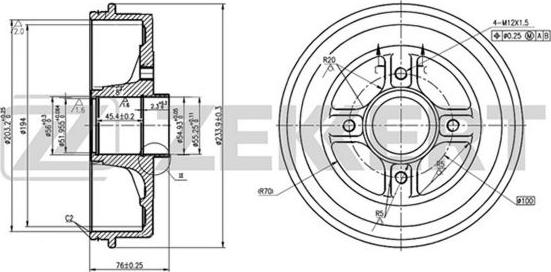 Zekkert BS-5110 - Tamburo freno autozon.pro