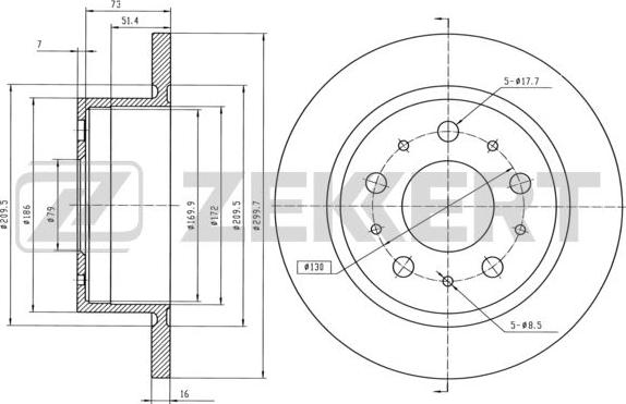 Zekkert BS-5111 - Discofreno autozon.pro