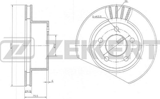 Zekkert BS-5184 - Discofreno autozon.pro