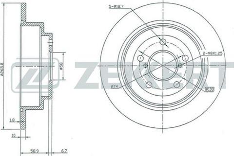 Zekkert BS-5180 - Discofreno autozon.pro