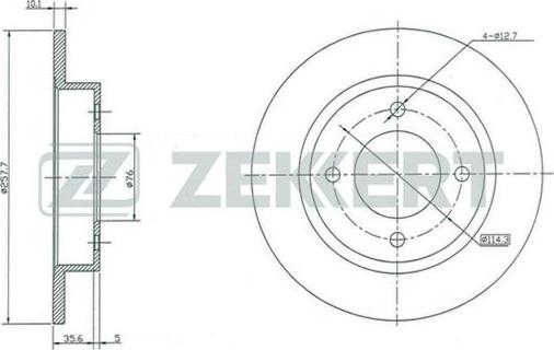 Zekkert BS-5187 - Discofreno autozon.pro