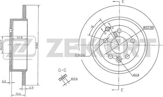 Zekkert BS-5126 - Discofreno autozon.pro