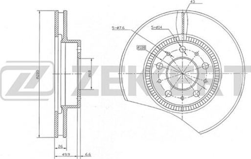 Zekkert BS-5121 - Discofreno autozon.pro