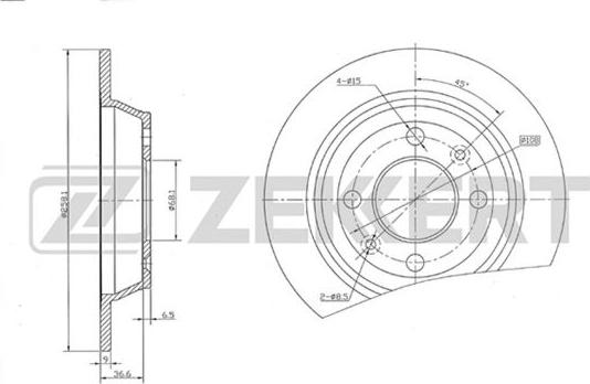 Zekkert BS-5128 - Discofreno autozon.pro