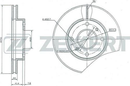 Zekkert BS-5174 - Discofreno autozon.pro