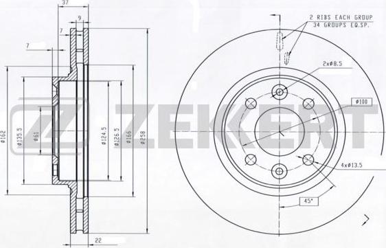 Zekkert BS-5890 - Discofreno autozon.pro