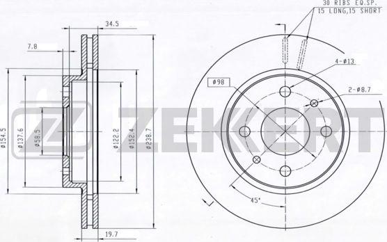 Zekkert BS-5840 - Discofreno autozon.pro