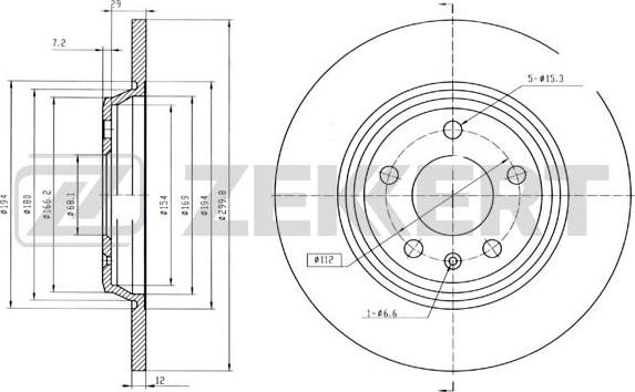 Zekkert BS-5842B - Discofreno autozon.pro