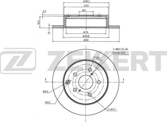 Zekkert BS-5858B - Discofreno autozon.pro