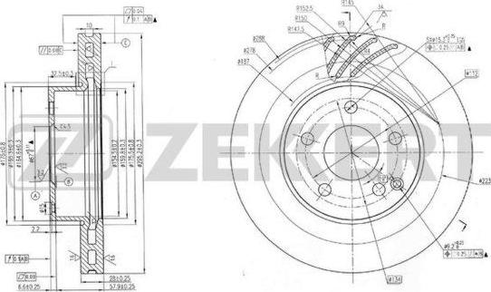 Zekkert BS-5853 - Discofreno autozon.pro