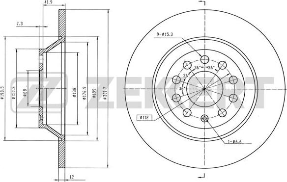 Zekkert BS-5864B - Discofreno autozon.pro