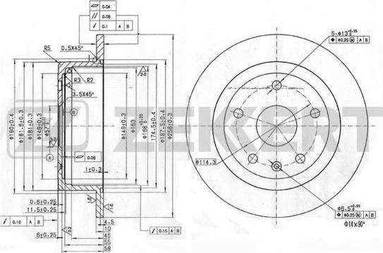 Zekkert BS-5865 - Discofreno autozon.pro