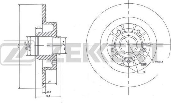 Zekkert BS-5862 - Discofreno autozon.pro