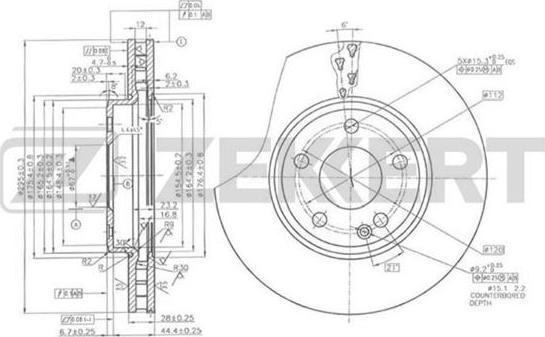 Zekkert BS-5886 - Discofreno autozon.pro