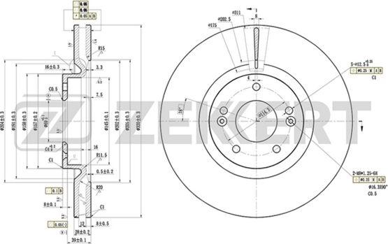 Zekkert BS-5834 - Discofreno autozon.pro