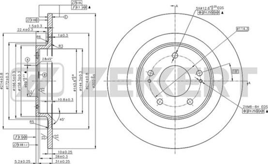 Zekkert BS-5835 - Discofreno autozon.pro