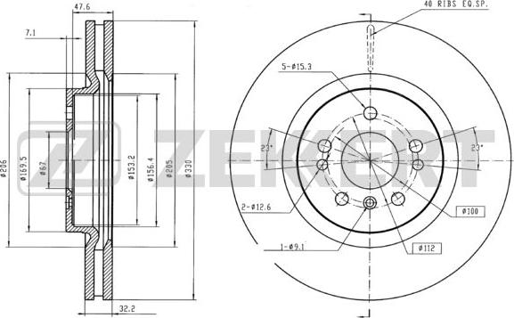 Zekkert BS-5838B - Discofreno autozon.pro