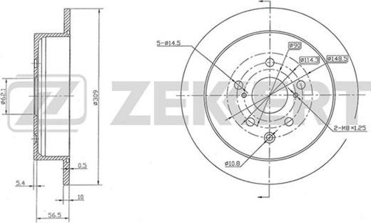 Zekkert BS-5824 - Discofreno autozon.pro