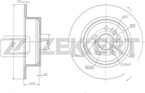 Zekkert BS-5823 - Discofreno autozon.pro