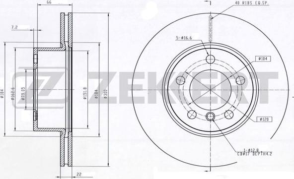 Zekkert BS-5873 - Discofreno autozon.pro