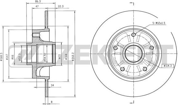 Zekkert BS5877 - Discofreno autozon.pro