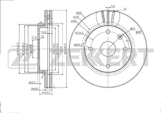 Zekkert BS-5399 - Discofreno autozon.pro