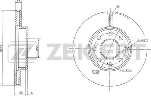 Zekkert BS-5395 - Discofreno autozon.pro