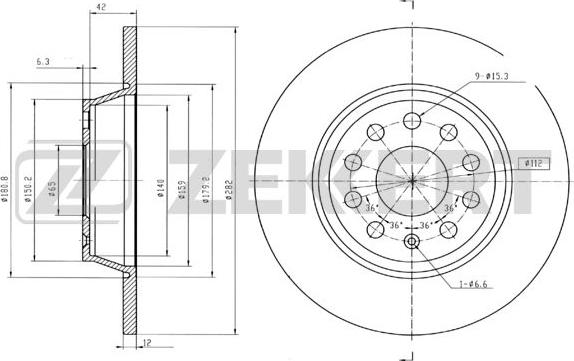 Zekkert BS-5398B - Discofreno autozon.pro