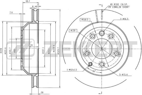 Zekkert BS-5392B - Discofreno autozon.pro