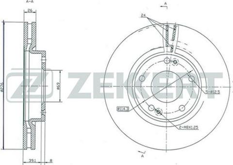 Zekkert BS-5349 - Discofreno autozon.pro