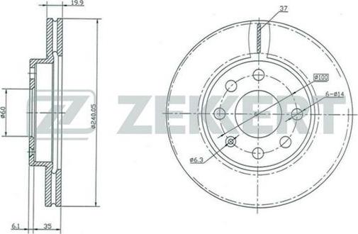 Zekkert BS-5354 - Discofreno autozon.pro