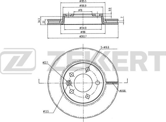 Zekkert BS-5356B - Discofreno autozon.pro