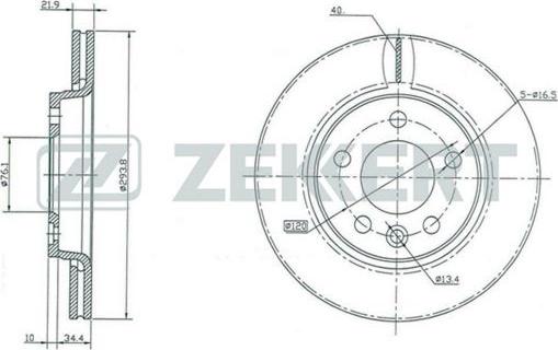 Zekkert BS-5356 - Discofreno autozon.pro